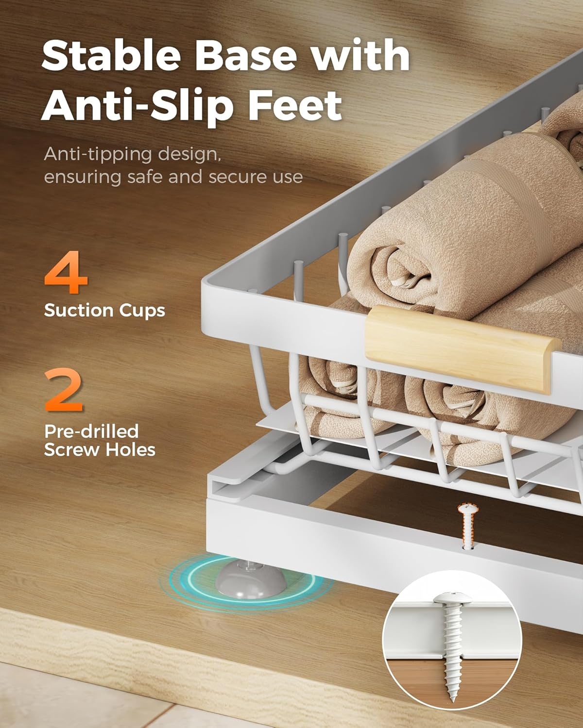 image:imageSevenblue 3 Pack Under Sink Organizer Height Adjustable 2 Tier PullOut Metal Under Kitchen Sink Organizer MultiPurpose Storage Shelves for Kitchen Bathroom Cabinet BlackWhite