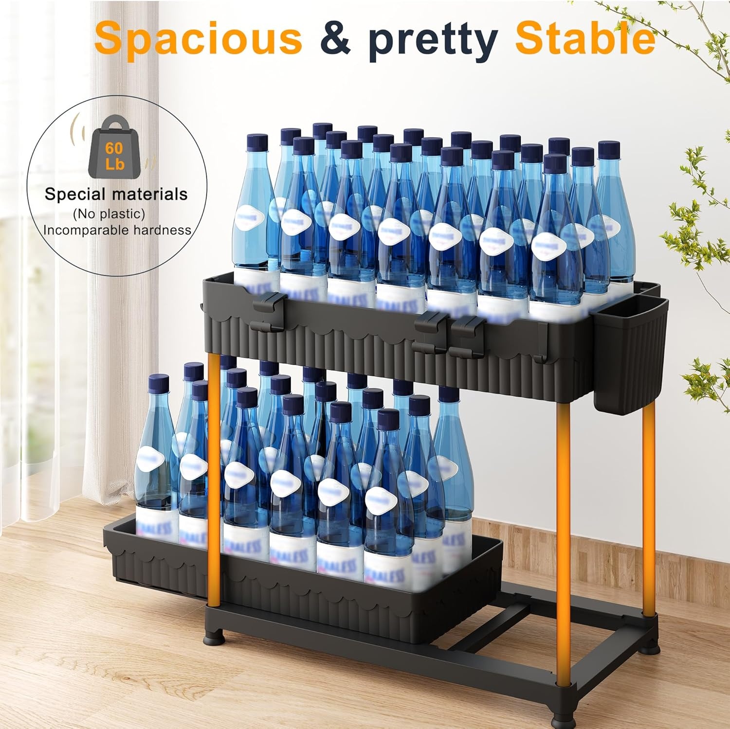 image:imageSevenblue 3 Pack Under Sink Organizers Stuffed Animal Storage with 3 Removable Bins
