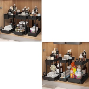 image:imageSevenblue 3 Pack Under Sink Organizer 3 Pack Under Sink Organizers and Storage LShaped